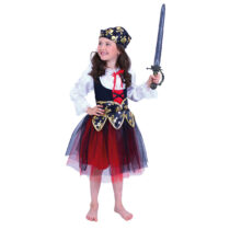 Rappa Detský kostým Pirátka so šatkou, veľ. M