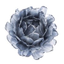 Závesný kvet z peria sivo - modrá, 8 cm